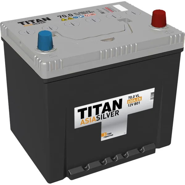 Аккумулятор TITAN Asia Silver 70 Ач 600 А (EN), обратная полярность, D23