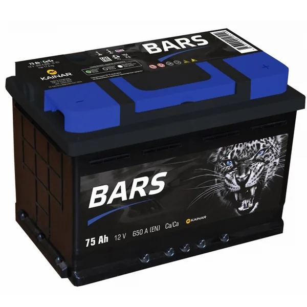 Аккумулятор BARS Standart 75 Ач 650 А (EN), обратная полярность, LN3