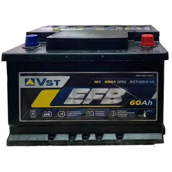 Аккумулятор VST 60 Ач 600 А (EN), обратная полярность, LN2