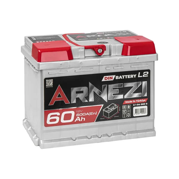 Аккумулятор ARNEZI 60 Ач 600 А (EN), обратная полярность, LN2