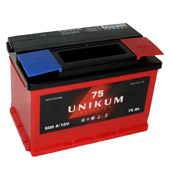 Аккумулятор UNIKUM 75 Ач 600 А (EN), обратная полярность, LN3