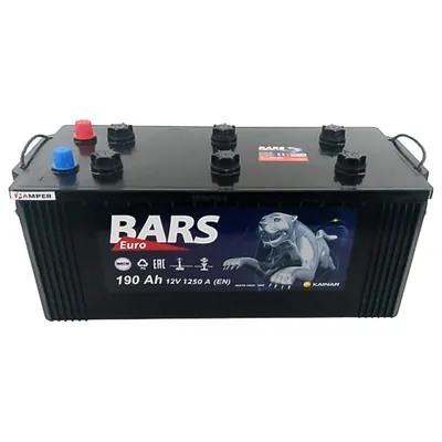 Аккумулятор BARS Silver 190 Ач 1250 А (EN), обратная полярность, 6ST-190