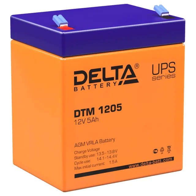 Аккумулятор DELTA 5 Ач, 90x70x107