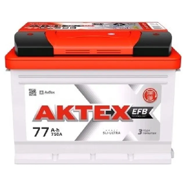 Аккумулятор АКТЕХ EXTRA 77 Ач 750 А (EN), обратная полярность, LN3