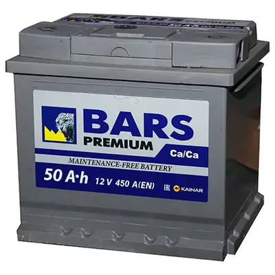 Аккумулятор BARS Premium 50 Ач 450 А (EN), обратная полярность, LN1