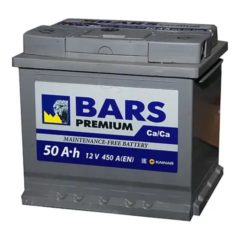 Аккумулятор BARS Premium 50 Ач 450 А (EN), обратная полярность, LN1