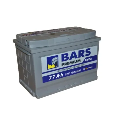 Аккумулятор BARS Premium 77 Ач 750 А (EN), прямая полярность, LN3