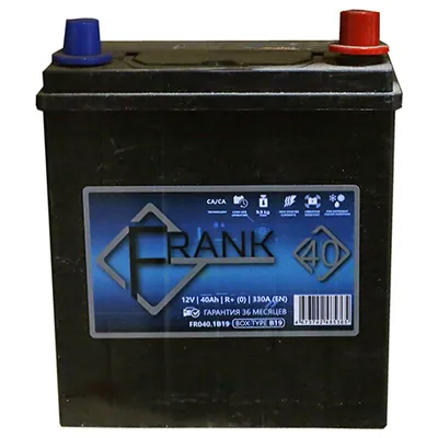 Аккумулятор FRANK 40 Ач 330 А (EN), обратная полярность, B19