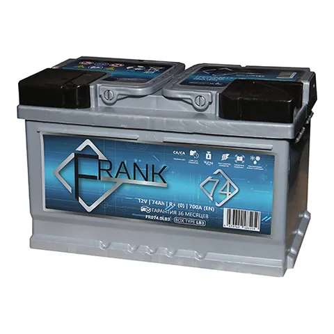 Аккумулятор FRANK 74 Ач 700 А (EN), обратная полярность, LN3