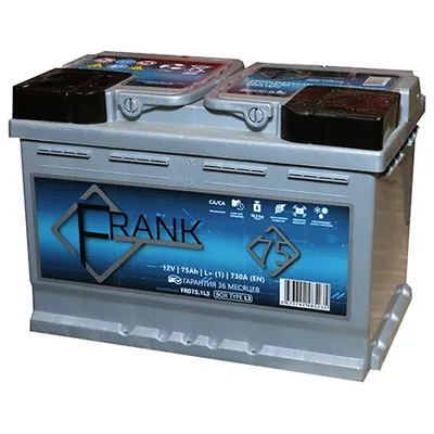 Аккумулятор FRANK 75 Ач 730 А (EN), обратная полярность, LN3