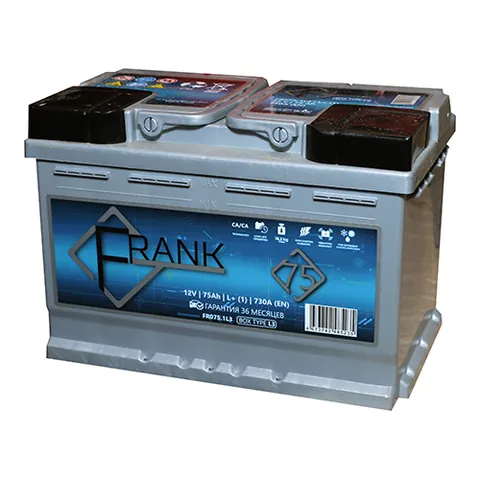Аккумулятор FRANK 75 Ач 730 А (EN), обратная полярность, LN3