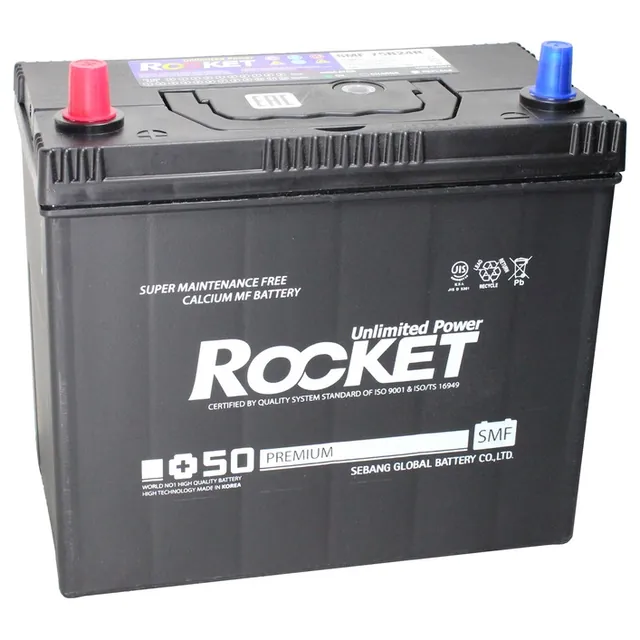 Аккумулятор ROCKET 55 Ач 520 А (EN), прямая полярность, B24