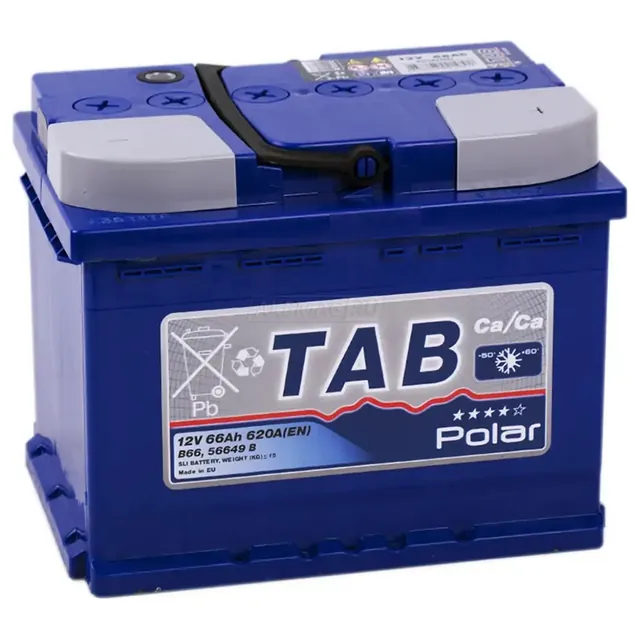 Аккумулятор TAB Polar 66 Ач 620 А (EN), обратная полярность, LN2