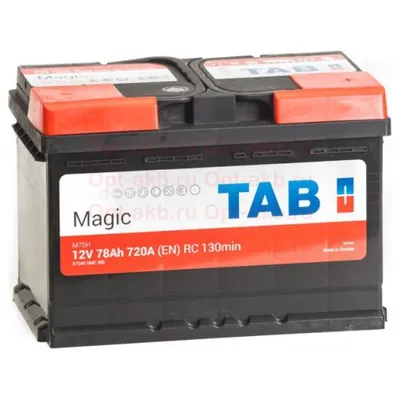 Аккумулятор TAB Magic 78 Ач 750 А (EN), обратная полярность, LN3