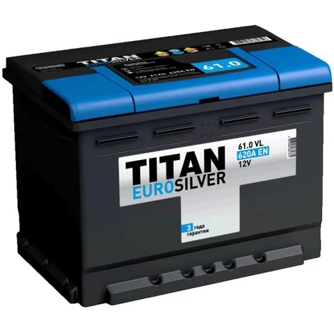 Аккумулятор TITAN Euro Silver 61 Ач 600 А (EN), обратная полярность, LN2