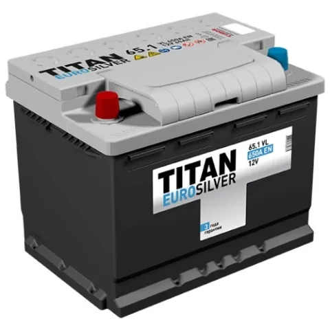 Аккумулятор TITAN Euro Silver 65 Ач 620 А (EN), прямая полярность, LN2
