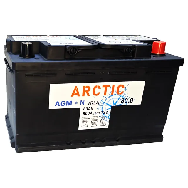 Аккумулятор TITAN Arctic AGM 80 Ач 800 А (EN), обратная полярность, LN4