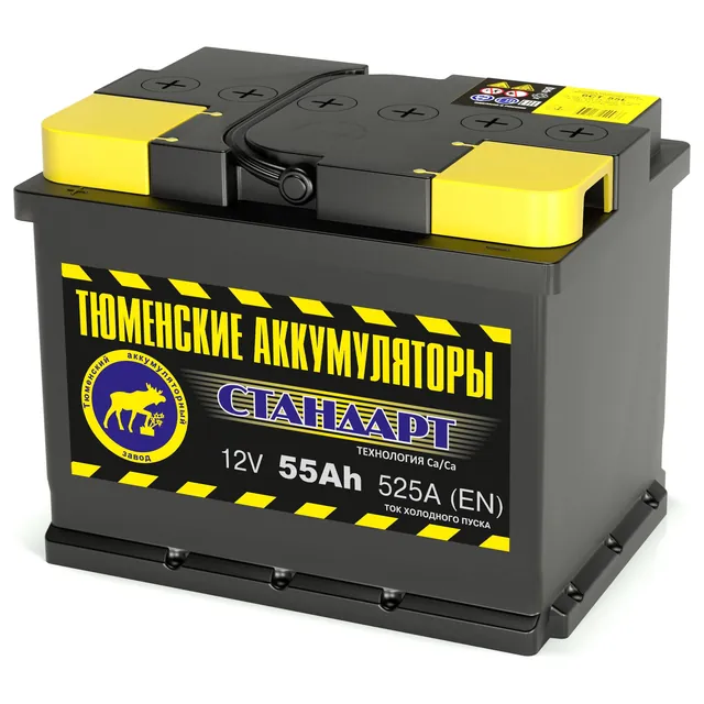 Аккумулятор ТЮМЕНСКИЕ АККУМУЛЯТОРЫ Standard 55 Ач 525 А (EN), обратная полярность, LN2