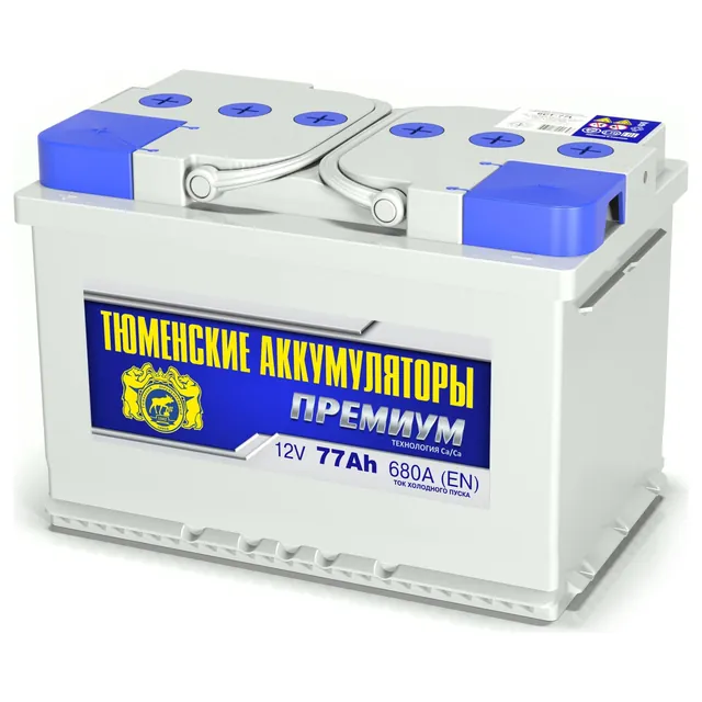 Аккумулятор ТЮМЕНСКИЕ АККУМУЛЯТОРЫ Премиум 77 Ач 680 А (EN), обратная полярность, LN3