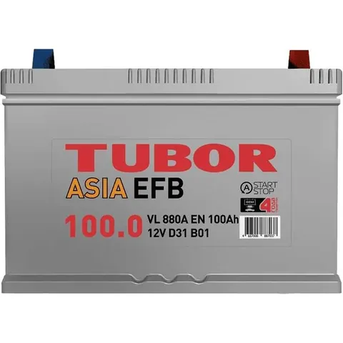 Аккумулятор TUBOR 100 Ач 880 А (EN), обратная полярность, D31