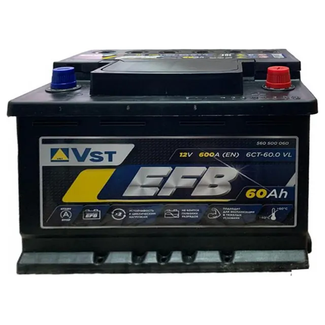 Аккумулятор VST 60 Ач 600 А (EN), обратная полярность, LN2