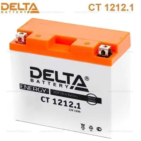 Аккумулятор DELTA YT12B-BS 12 Ач 155 А (EN), прямая полярность, YT12A