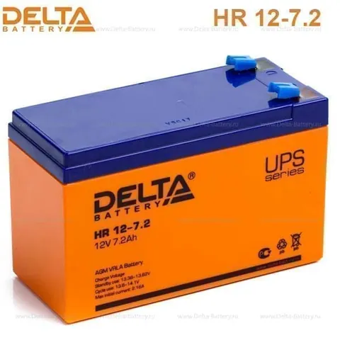 Аккумулятор DELTA HR 7.2 Ач, обратная полярность, 151x65x94