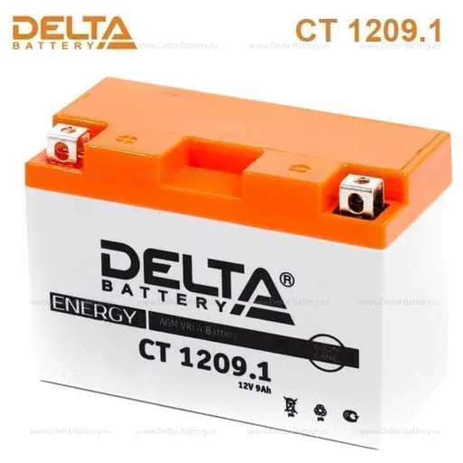 Аккумулятор DELTA YT9B-BS 9 Ач 115 А (EN), прямая полярность, YTX9