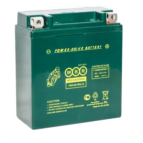 Аккумулятор WBR MT12-5-A 5 Ач 70 А (EN), обратная полярность, YB5L-B