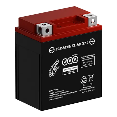 Аккумулятор WBR YTX7L-BS 7 Ач 85 А (EN), обратная полярность